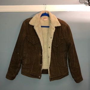 Brown Corduroy Levi’s Jacket with Sherpa